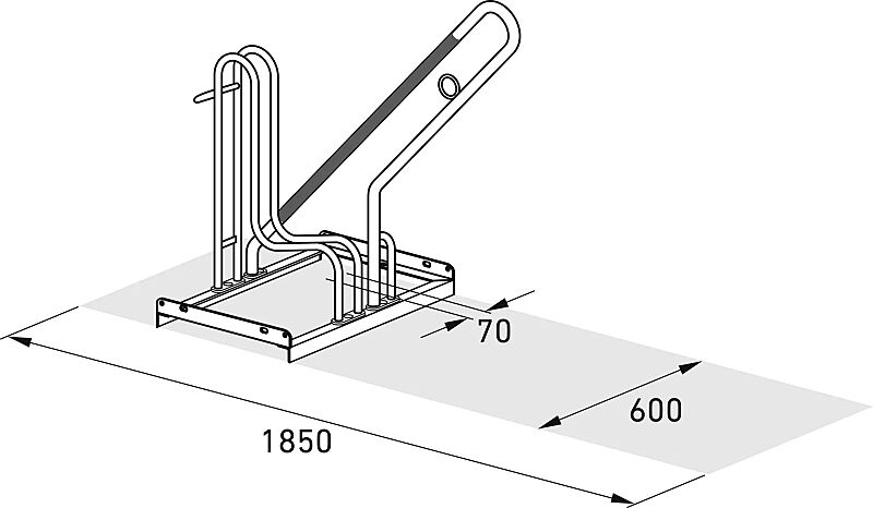Fahrradständer DAVIE Einstellung tief