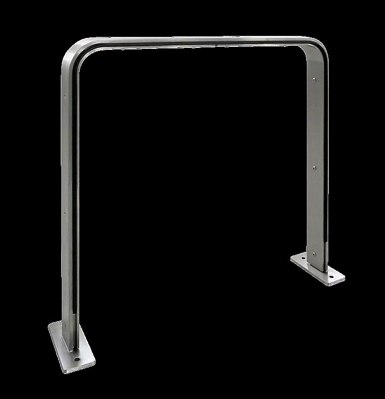 Anlehnbügel TAMPA PROTECT zum Aufdübeln, Edelstahl