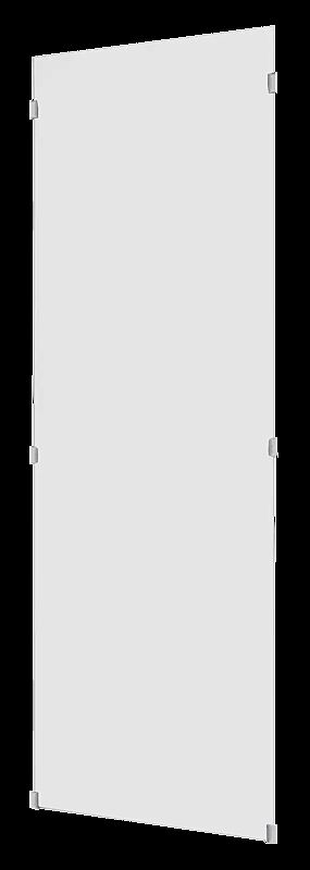 Seitenwand aus ESG Klarglas mit Glasklemmhaltern