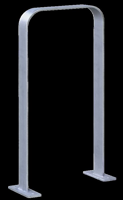 Anlehnbügel TAMPA ohne Innenbügel, zum Aufdübeln, Breite 350 mm, feuerverzinkt