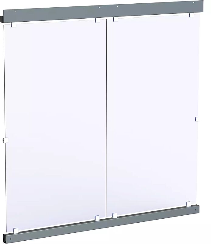 Rückwand aus ESG Klarglas mit Glasklemmhaltern