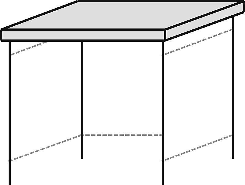 Überdachung TOBACCO GREEN vorgerichtet für Dachbegrünung