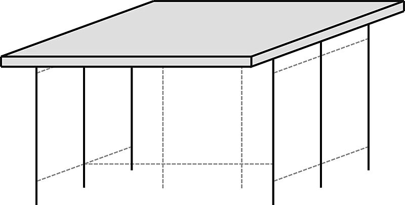 Überdachung LUNA GREEN vorgerichtet für Dachbegrünung