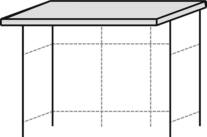 Überdachung LUNA für Doppelstock-Fahrradparksysteme