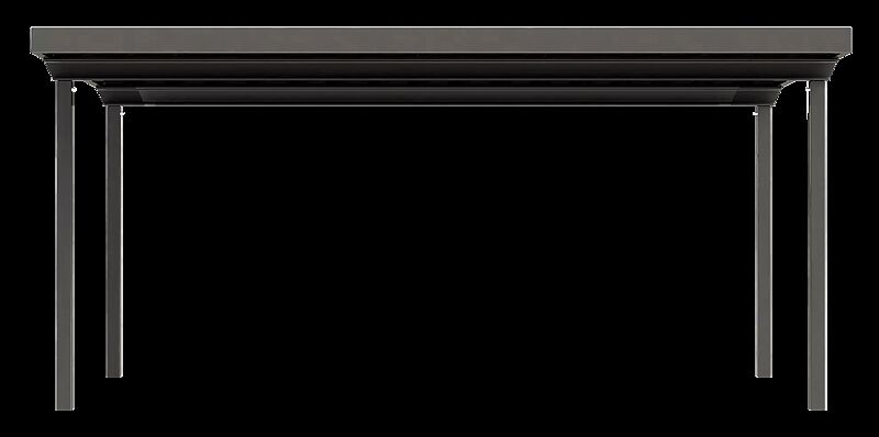 Pkw-Überdachung Z01, für 2 Pkw, Dachbreite x Dachtiefe 5290 x 5000 mm, Stahlkonstruktion in RAL 7016 anthrazitgrau