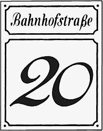 2-zeilige Hausnummer