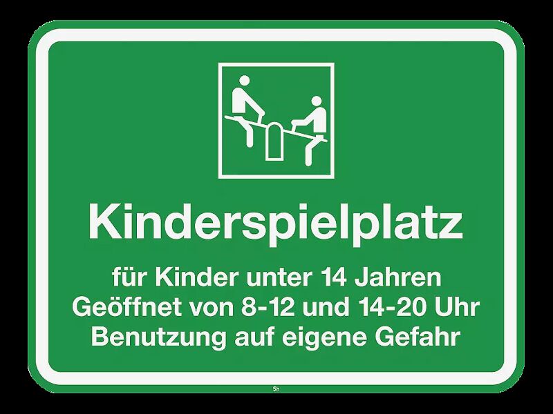 Hinweisschild: Spielplatz, 450 x 600 mm