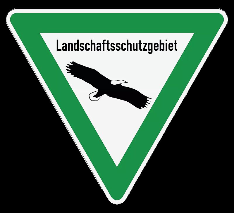 Hinweisschild: Landschaftsschutzgebiet