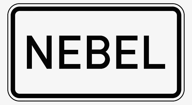 Verkehrszeichen: Nebel