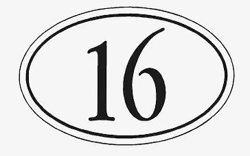 Hausnummer/Türschild - oval Schriftgruppe 2.