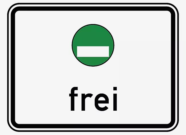 Verkehrszeichen: Umweltplakette grün