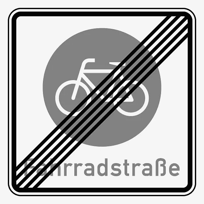 Verkehrszeichen: Ende einer Fahrradstraße
