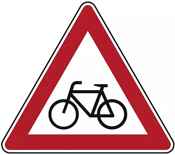 Verkehrszeichen: Radverkehr, Aufstellung links