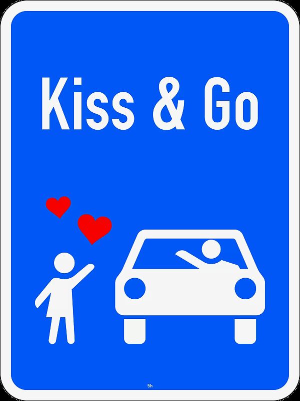 Hinweisschild KISS & GO