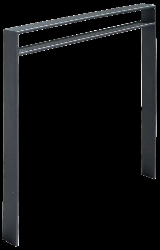 Anlehnbügel TAMORES mit Quersteg, Breite 850 mm, in RAL 7016 anthrazitgrau