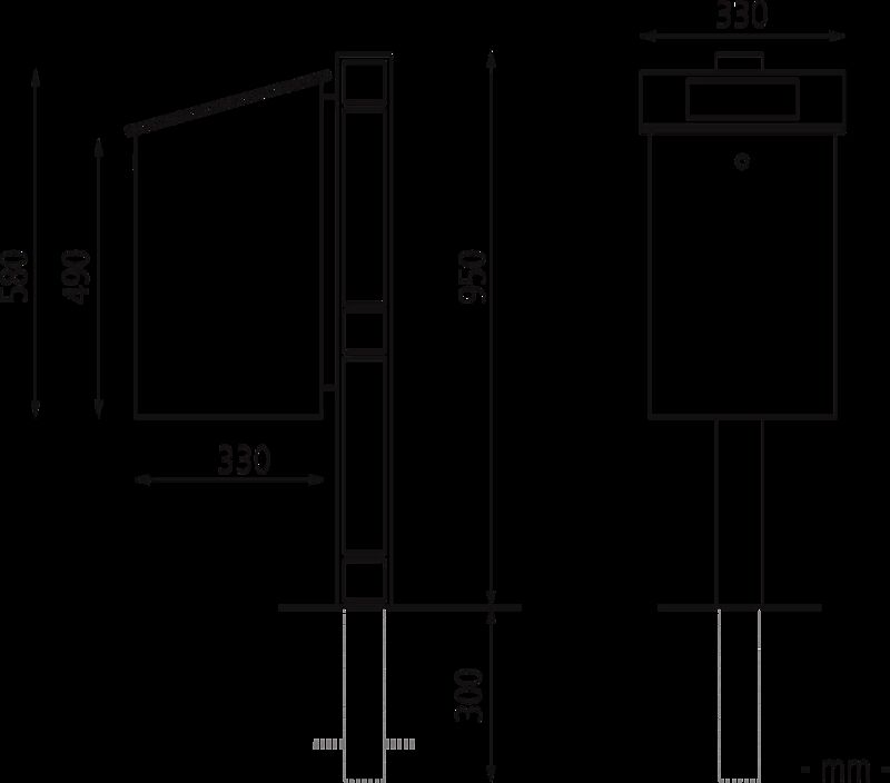 264.296/abfallbehaelter-tamores-montiert-an-poller-tamores-aus-stahl__shoKAT0019309