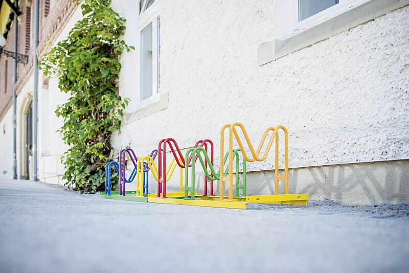 Kinderfahrradständer MARYLAND, 6 Stellplätze, pulverbeschichtet