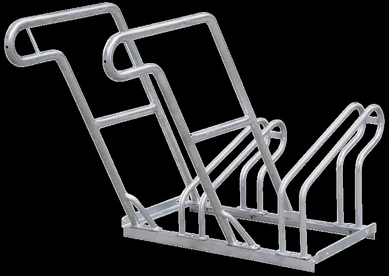 Fahrradständer OHIO, einseitig, 2 Stellplätze, 2 Anlehnbügel