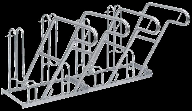 Fahrradständer RIVERSIDE, einseitig, 4 Stellplätze, 4 Anlehnbügel