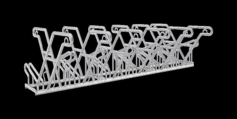 Fahrradständer NORWALK, doppelseitig, 12 Stellplätze, 12 Anlehnbügel
