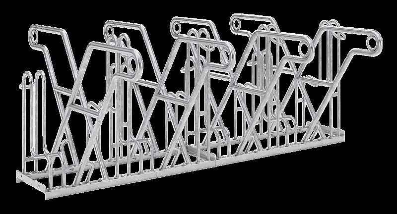 Fahrradständer MODESTA doppelseitig, 8 Stellplätze, 8 Anlehnbügel