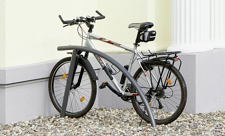 Anlehnbügel GILBERT zum Einbetonieren, in RAL 7016 anthrazitgrau