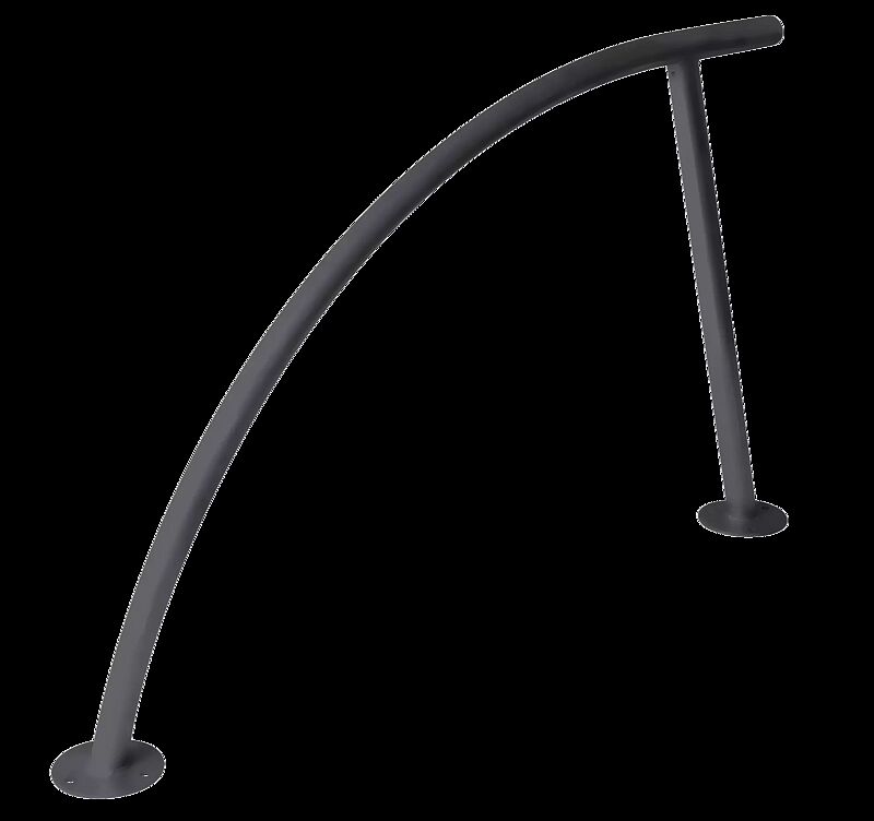 Anlehnbügel GILBERT zum Aufdübeln, in RAL 7016 anthrazitgrau