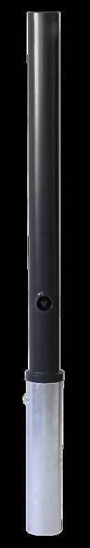 Poller MOSTOLES, herausnehmbar aus Bodenhülse, mit Dreikantschließung, in RAL 7016 anthrazitgrau