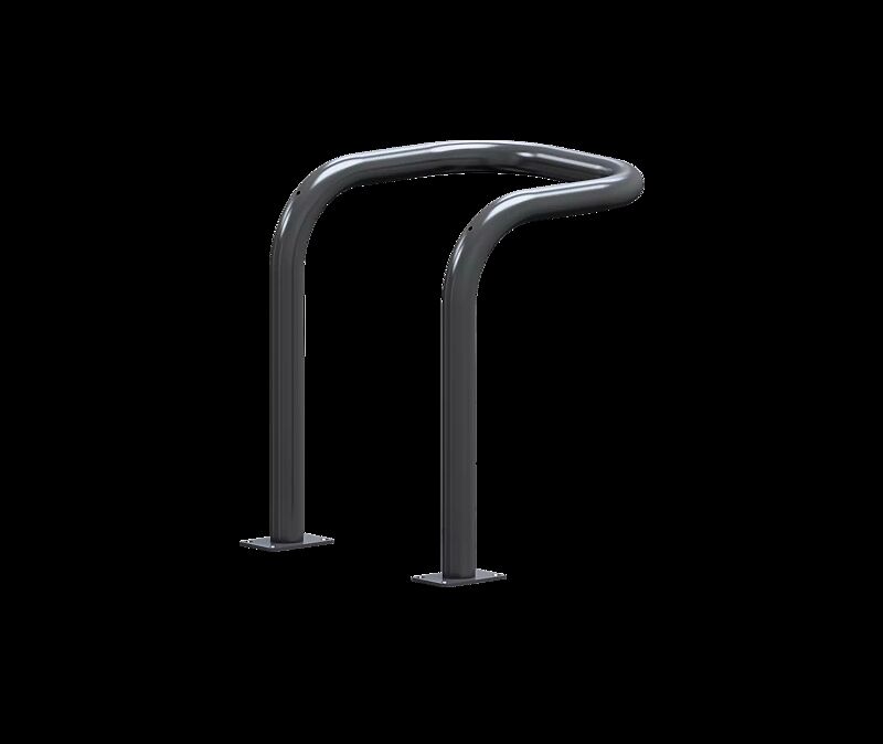 Schutzbügel BONO, zum Aufdübeln, Breite 550 mm, in DB 703 eisenglimmer