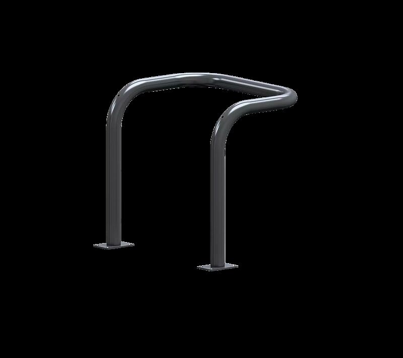 Schutzbügel BONO, zum Aufdübeln, Breite 750 mm, in DB 703 eisenglimmer