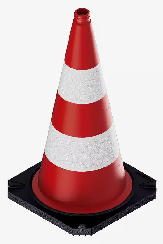 Leitkegel LAZ, Höhe 750 mm, Reflexfolie Typ 1