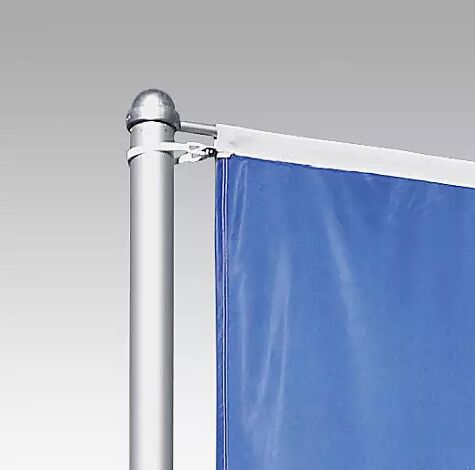 runder Drehkopf in silber