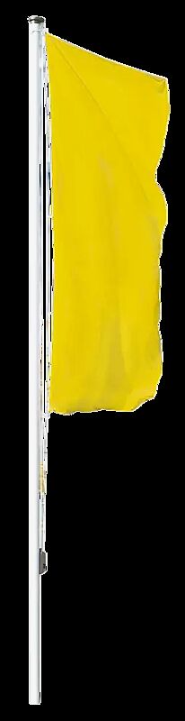 Zylindrischer Aluminium-Fahnenmast GRAZIL Höhe über Flur 9 m, Ø 100 mm