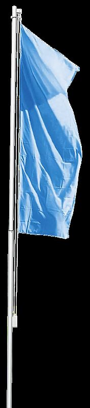 Mobiler Aluminium-Fahnenmast KOMPAKT Höhe über Flur 7 m, ohne Ausleger