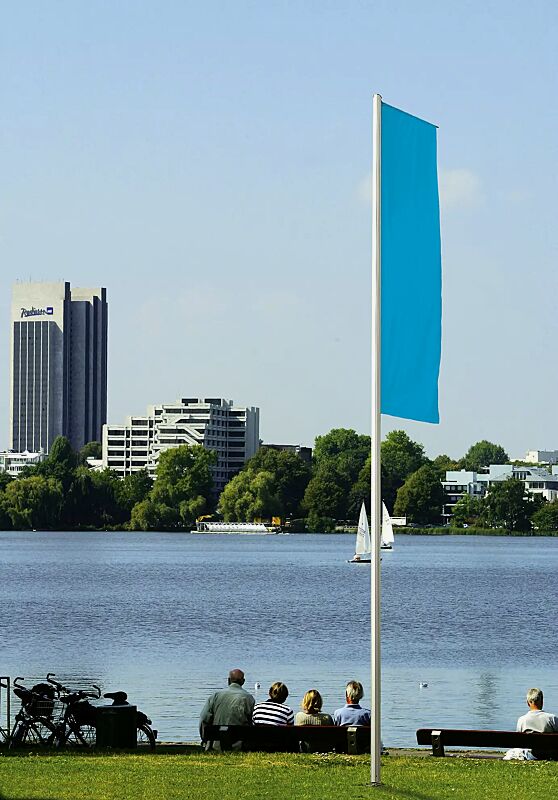 Fahnenmast ROTATION, drehbar, mit Ausleger