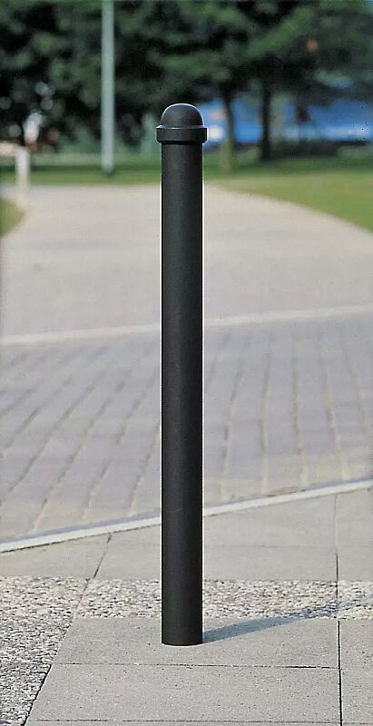 Poller BILBAO zum Einbetonieren in RAL 7021 schwarzgrau