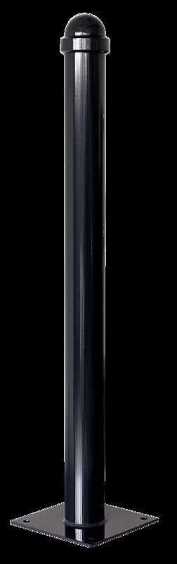 Poller BILBAO zum Aufdübeln in RAL 7021 schwarzgrau