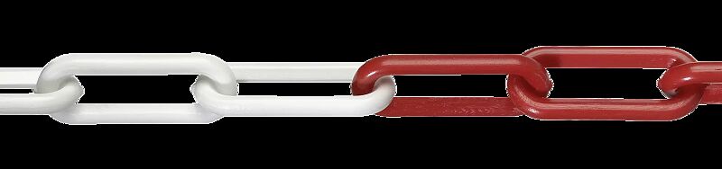 Absperrkette aus Kunststoff, in rot-weiß