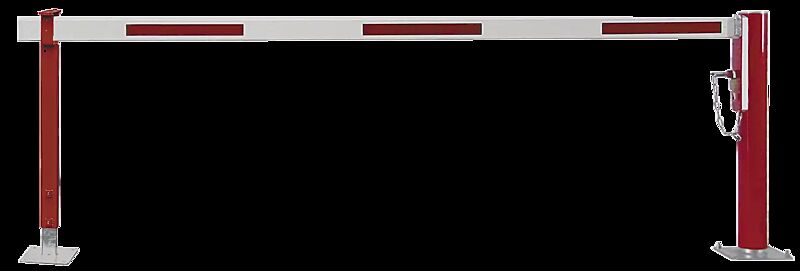 Wegesperre FLEN zum Aufdübeln, mit höhenverstellbarer Auflagestütze, Sperrbreite 3,0 m