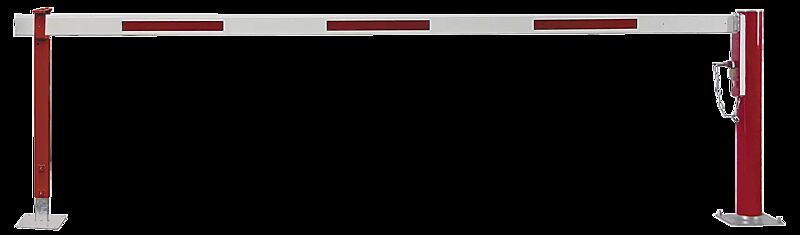 Wegesperre FLEN zum Aufdübeln, mit höhenverstellbarer Auflagestütze, Sperrbreite 3,5 m
