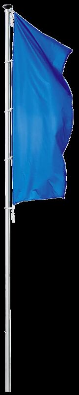 Zylindrischer Aluminium-Fahnenmast SILENTO Höhe über Flur 6 m, Ø 75 mm, einteilig