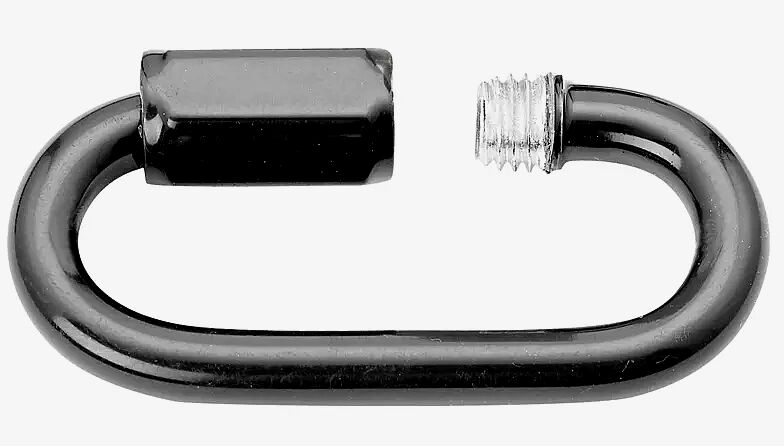 Verbindungsglieder mit Schraubverschluss RAL 7021 schwarzgrau - 7 x 52 mm