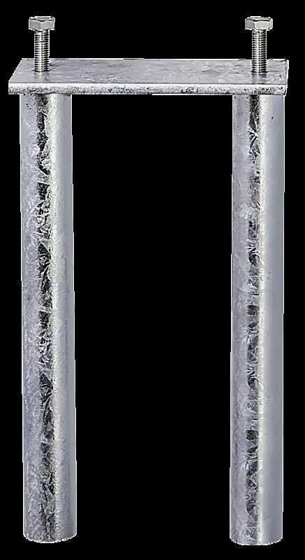Bodenanker für alle kippbaren Sperrpfosten mit einer Bodenplatte 200 x 100 mm