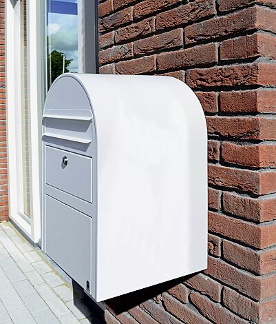 Briefkasten BOBI SWISS, in RAL 9016 verkehrsweiß