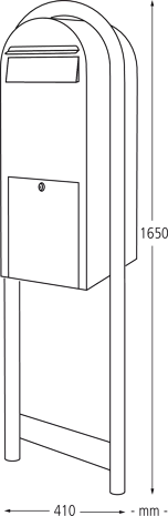 Briefkasten BOBI JUMBO mit Bogenständer