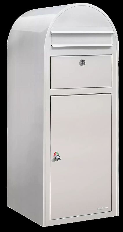 Brief- und Paketkasten BOBI CARGO zur Wandbefestigung, in RAL 9016 verkehrsweiß