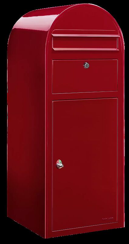 Brief- und Paketkasten BOBI CARGO zur Wandbefestigung, in RAL 3001 signalrot