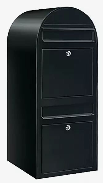 Briefkasten BOBI DUO in tiefschwarz ähnlich RAL 9005