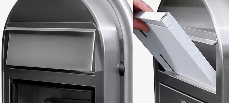 Einwurfklappe nach innen scharnierend