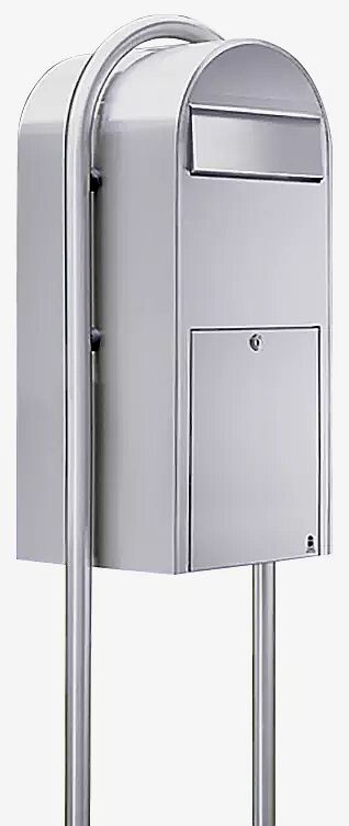 Briefkasten BOBI JUMBO mit Bogenständer, Edelstahl